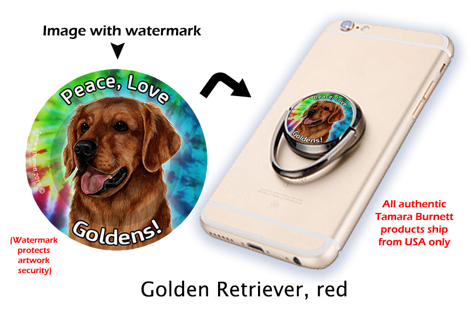 Golden Retriever Red Phone Stand
