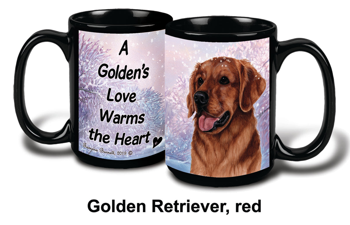 Golden Retriever Red Winter Mug 15 oz