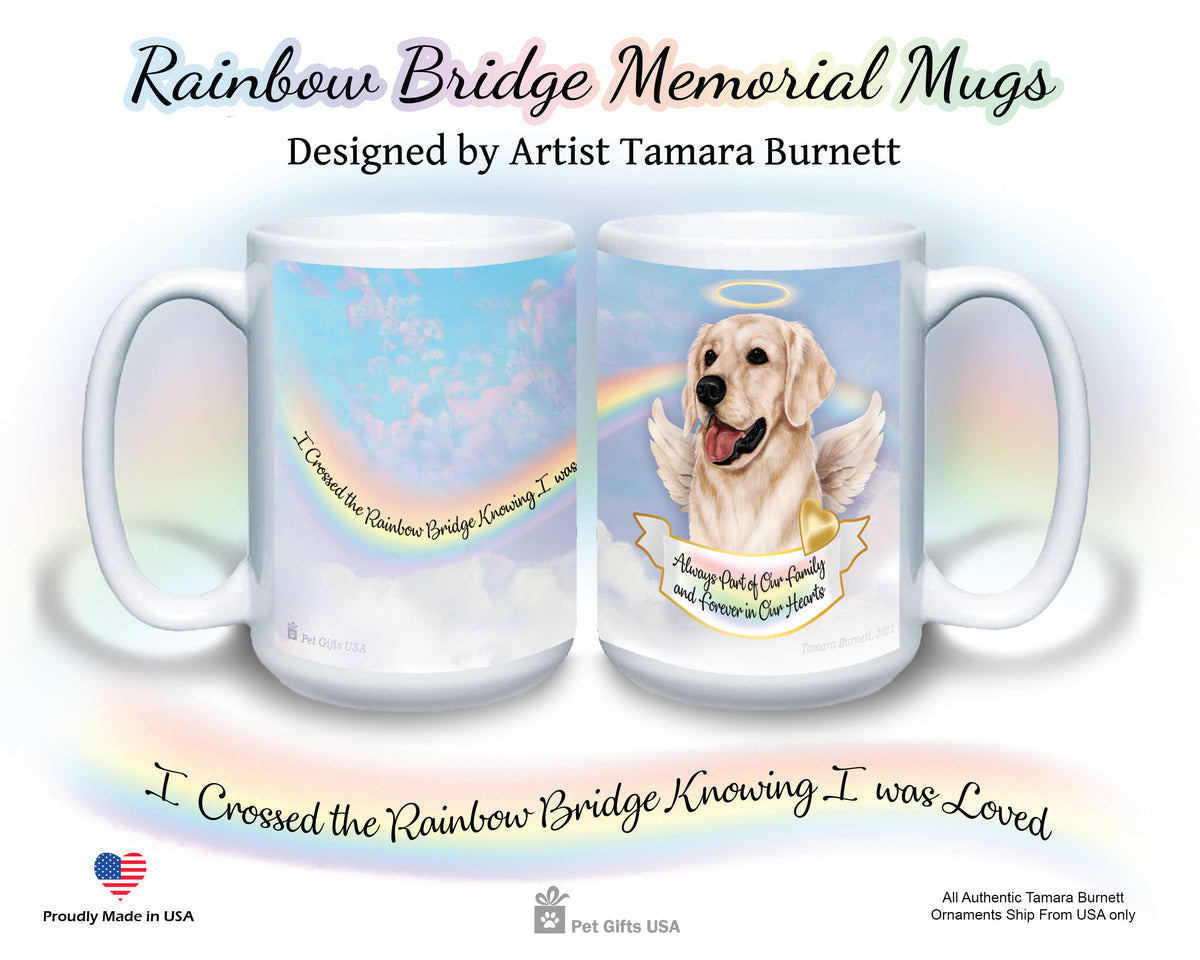 Golden Retriever White Memorial Mug 15 oz