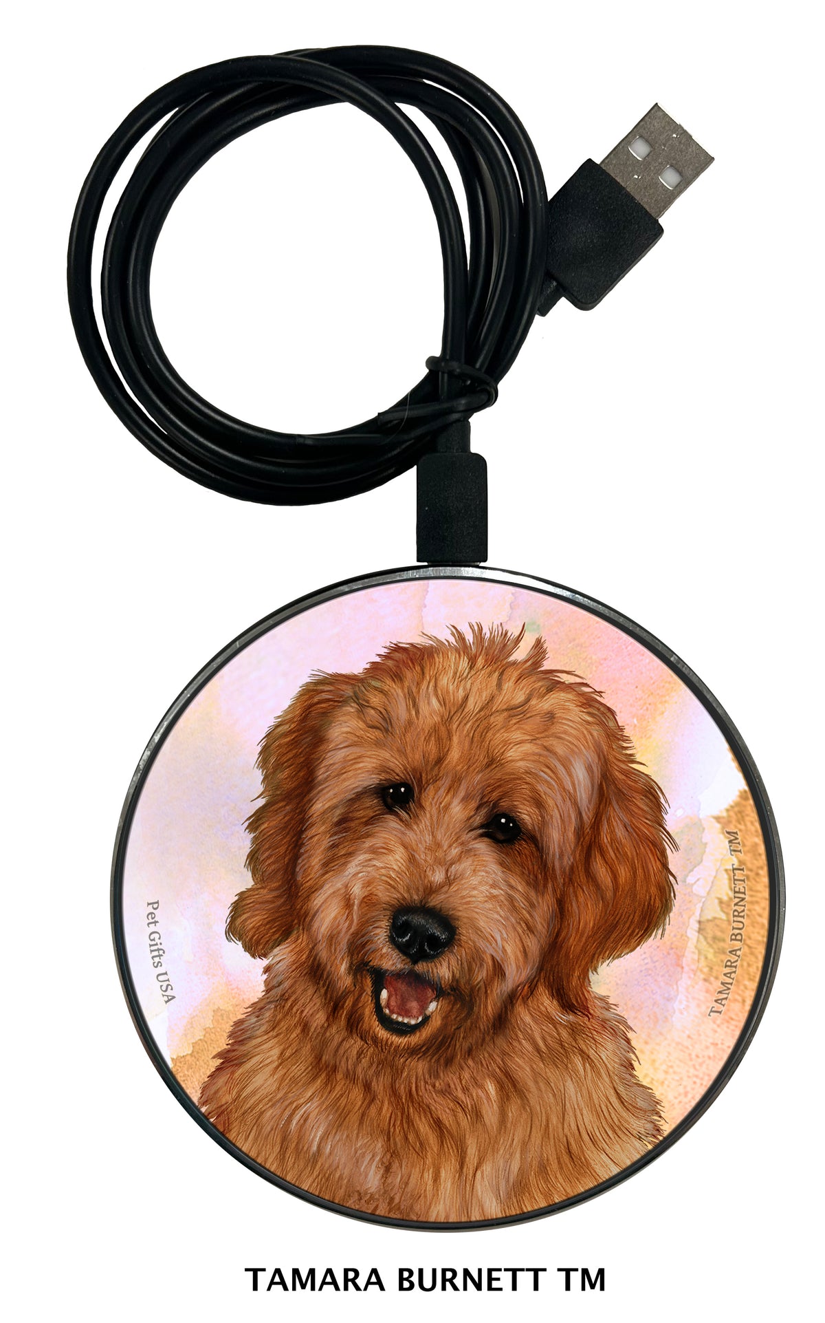 Goldendoodle Red Zoomies Wireless Charger