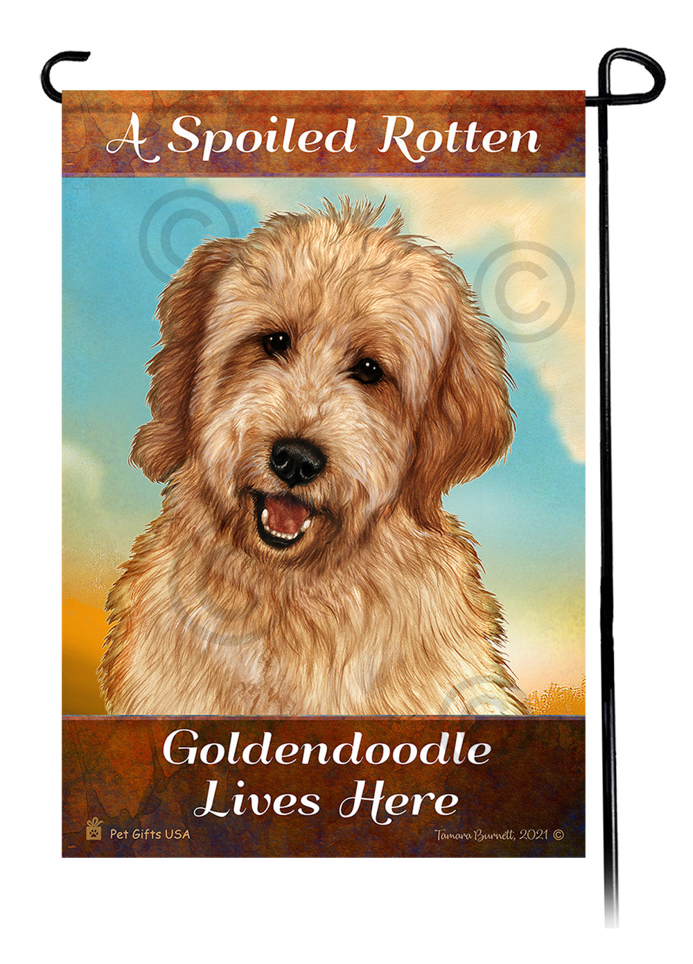 Goldendoodle Spoiled Rotten - Garden Flag