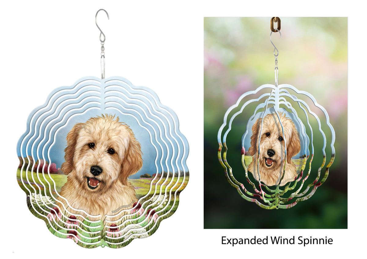 Goldendoodle Blonde Wind Spinner