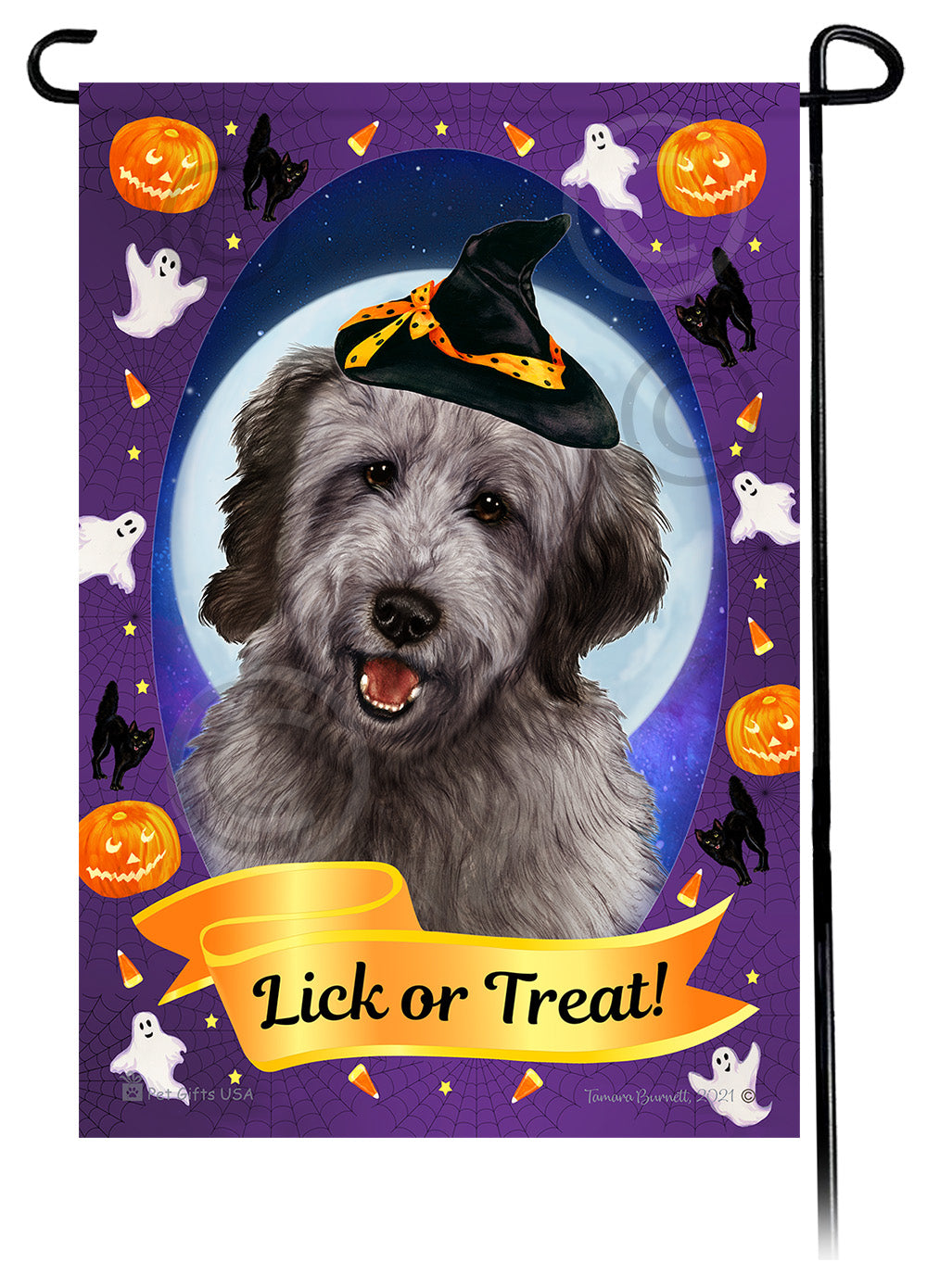 Goldendoodle Halloween Howls - Garden Flag