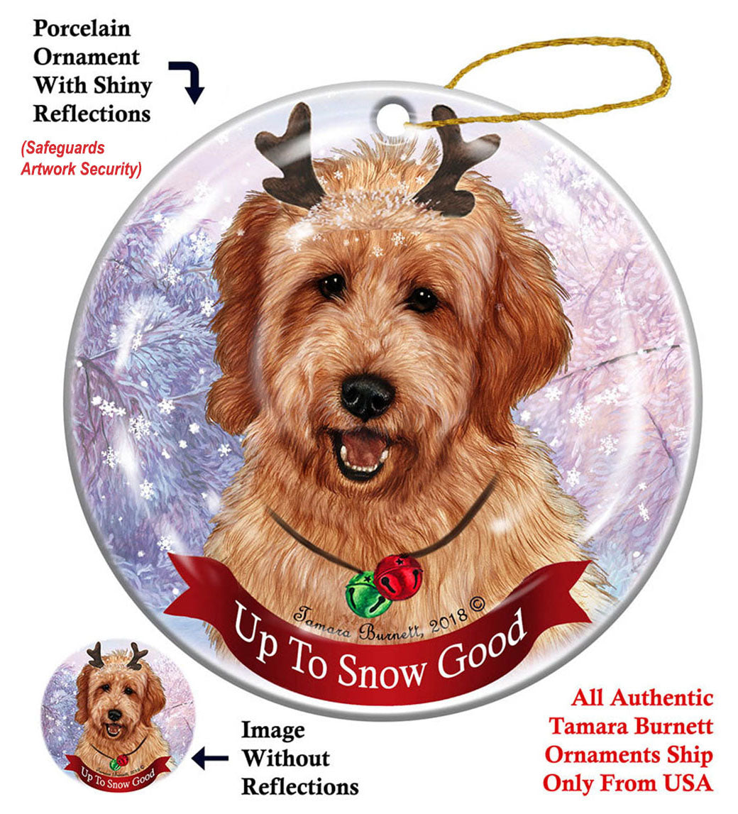 Goldendoodle Red Ornament