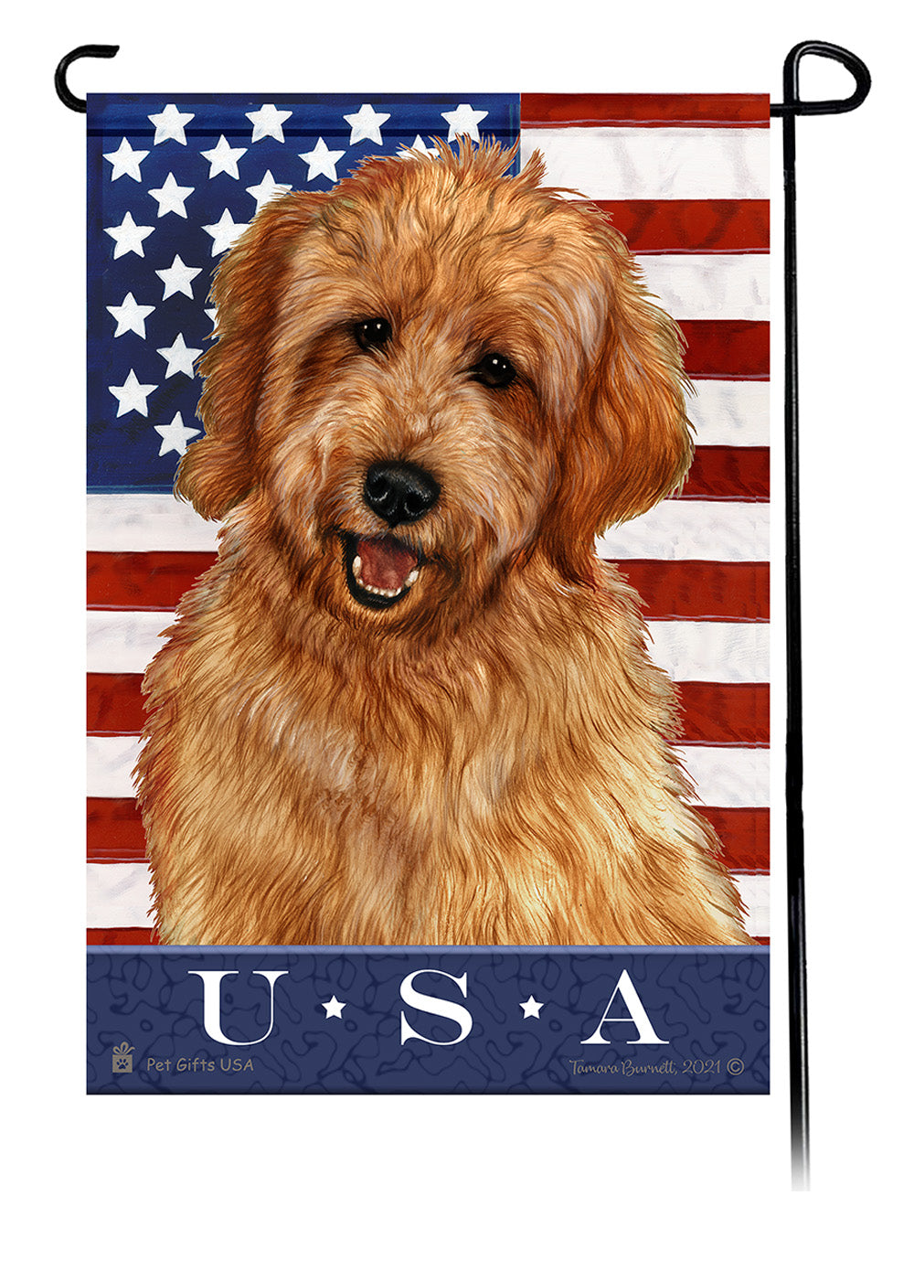 Goldendoodle True Blue - Garden Flag