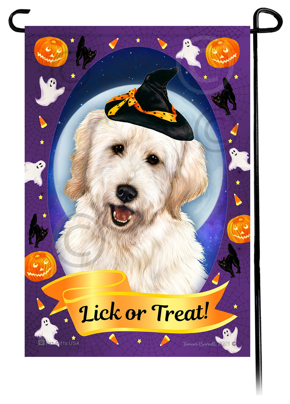 Goldendoodle Halloween Howls - Garden Flag