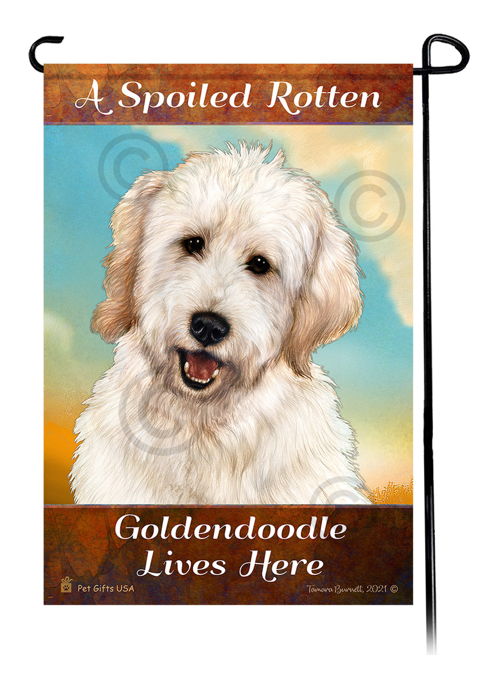 Goldendoodle Spoiled Rotten - Garden Flag
