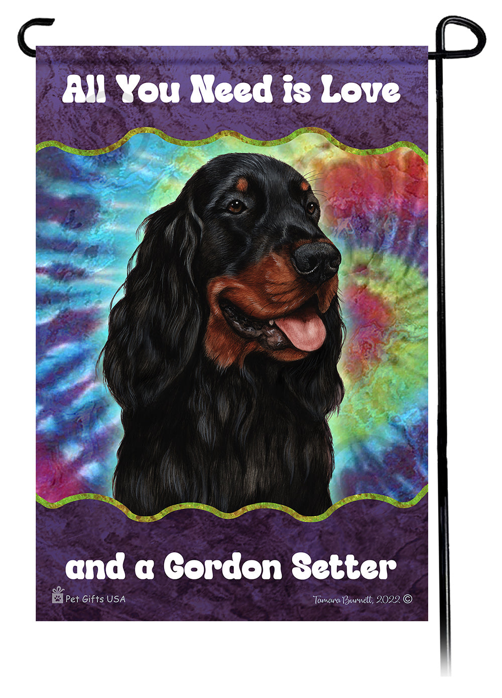 Gordon Setter All You Need Is Love Garden Flags