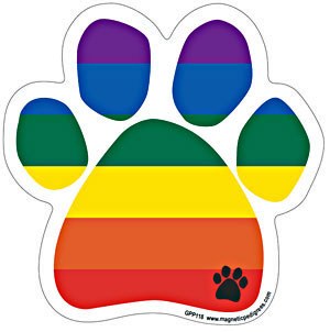  Rainbow Paw Shaped Magnets