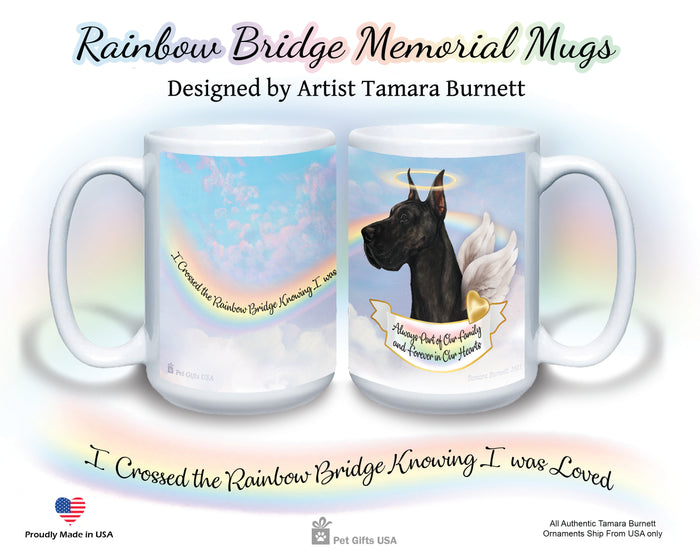 Doberman Black Cropped Memorial Mug 15 oz