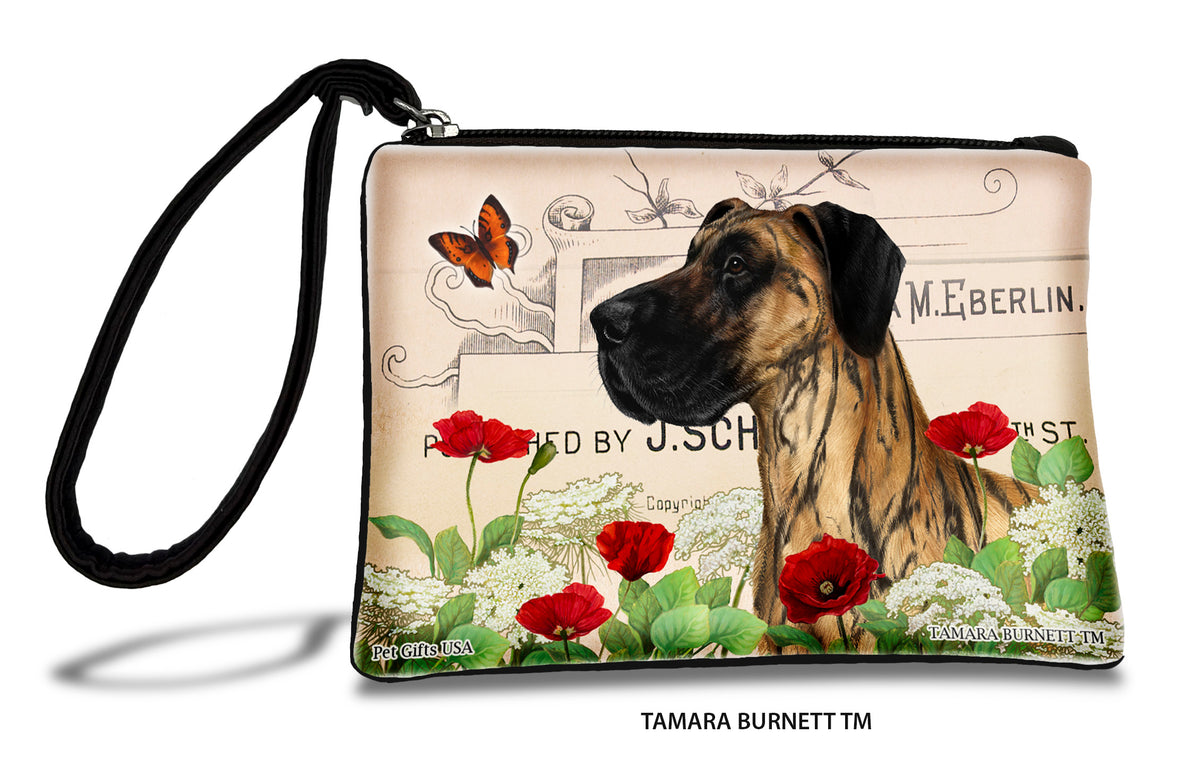 Great Dane Brindle Uncropped Zippees Pet Pouch