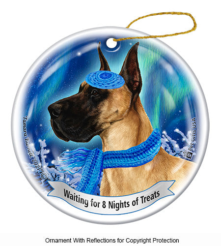 Great Dane Cropped Fawn Ornament
