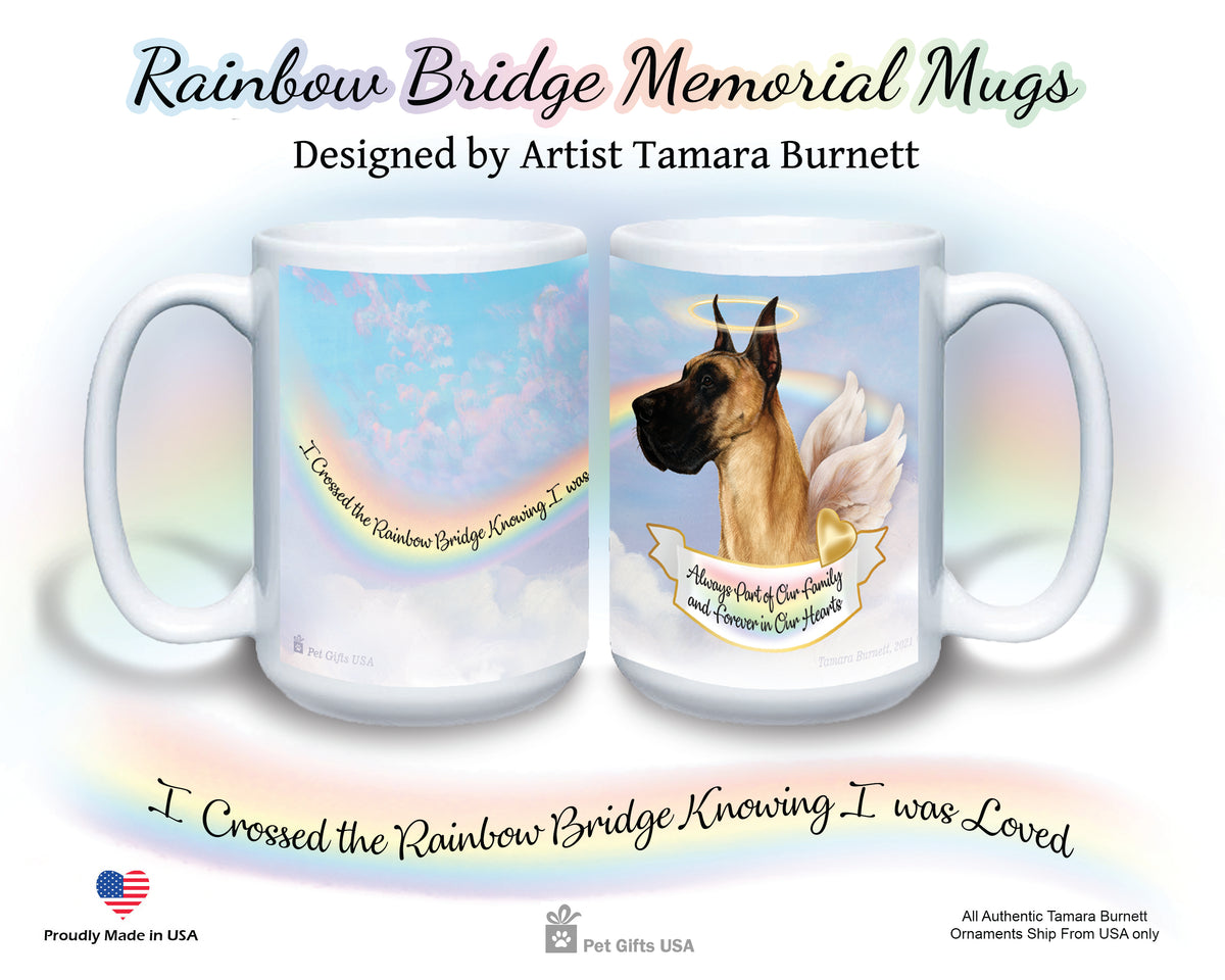 Great Dane Fawn Cropped Memorial Mug 15 oz