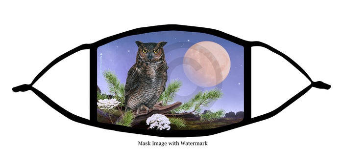 Great Horned Owl Face Mask