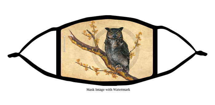 Great Horned Owl Face Mask