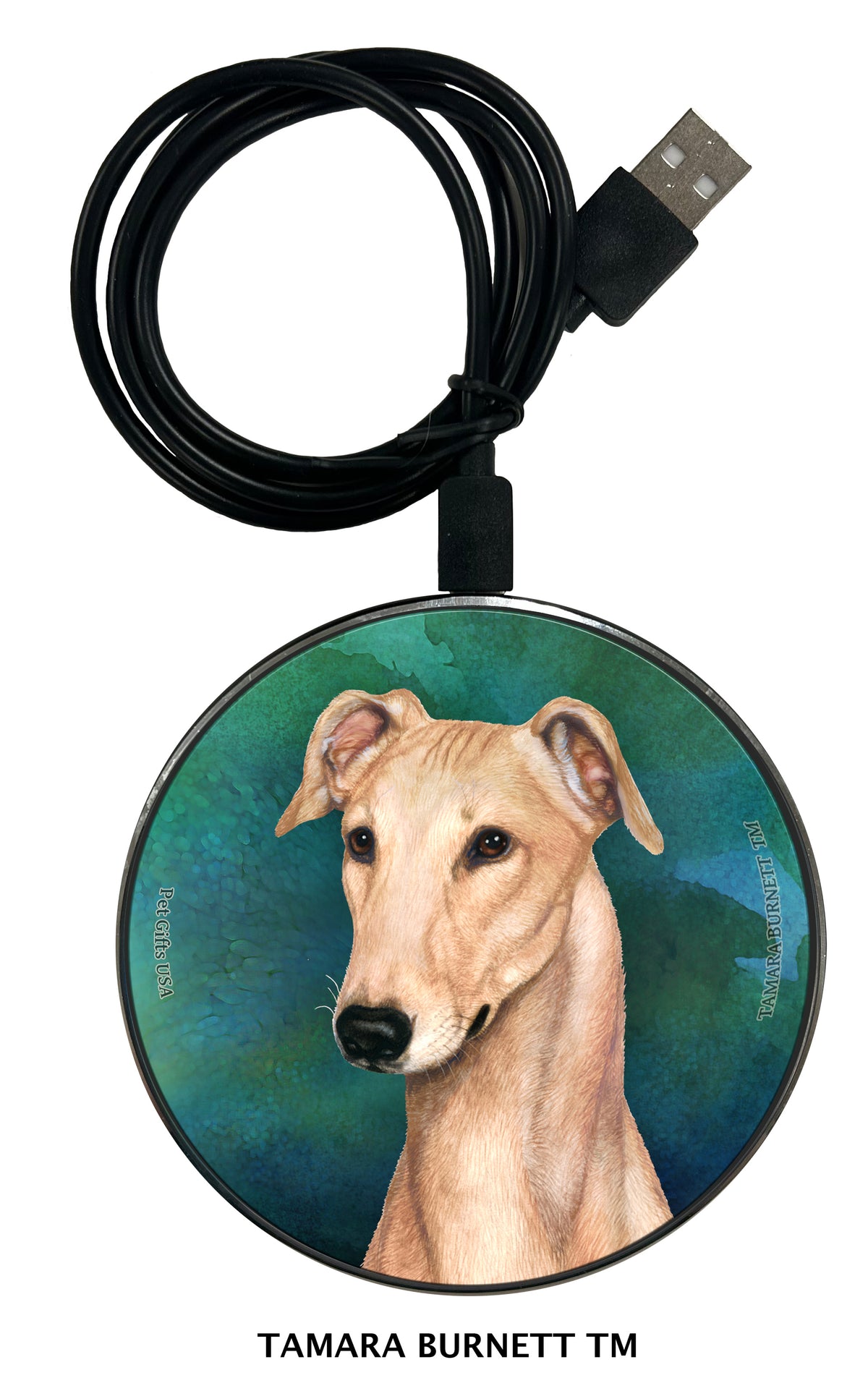 Greyhound Cream Zoomies Wireless Charger