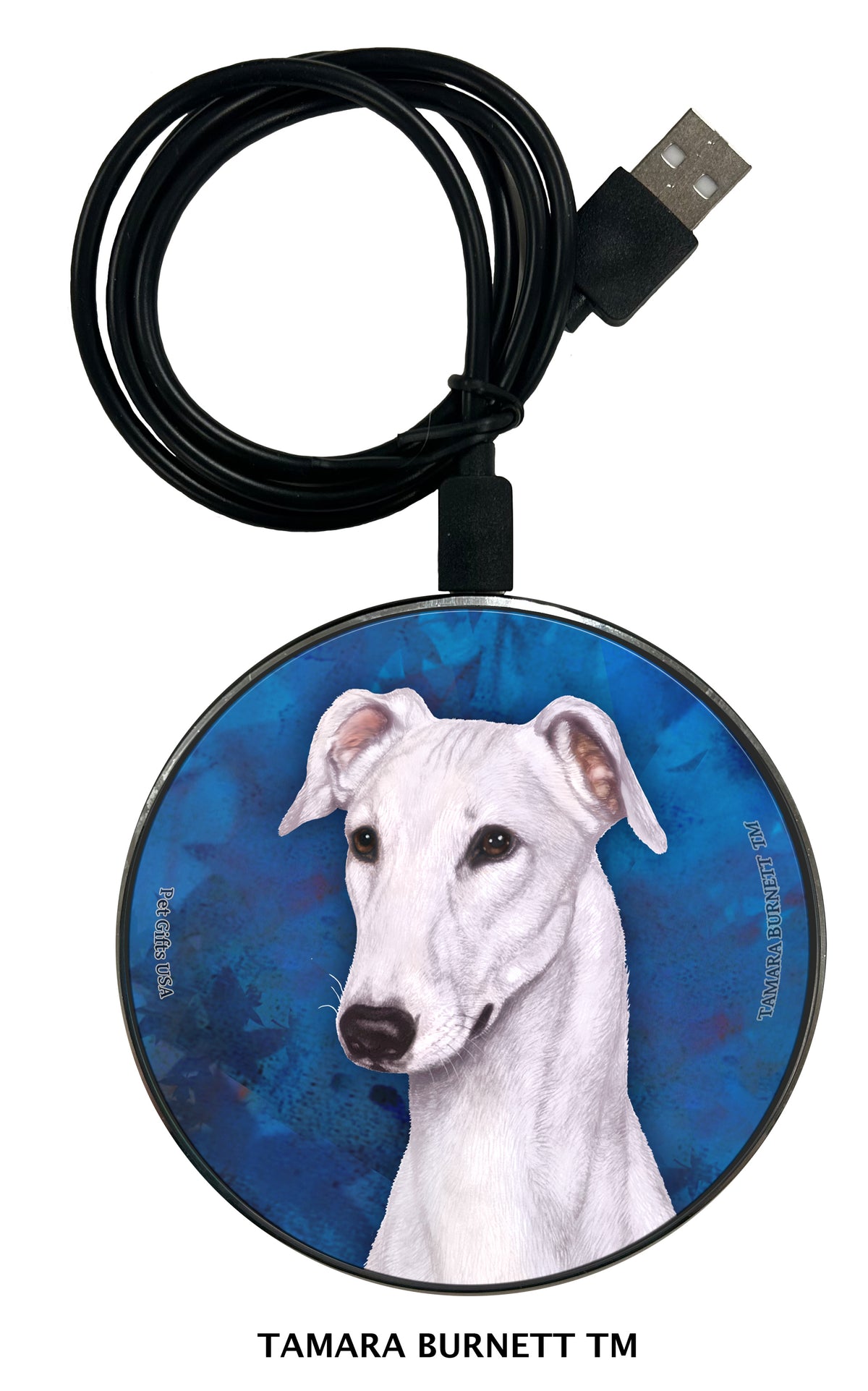 Greyhound White Zoomies Wireless Charger