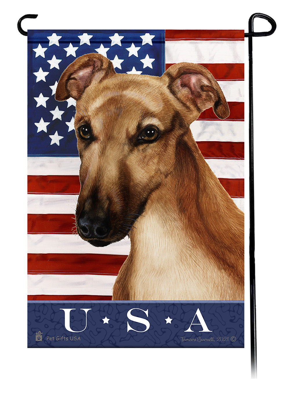 Greyhound True Blue - Garden Flag