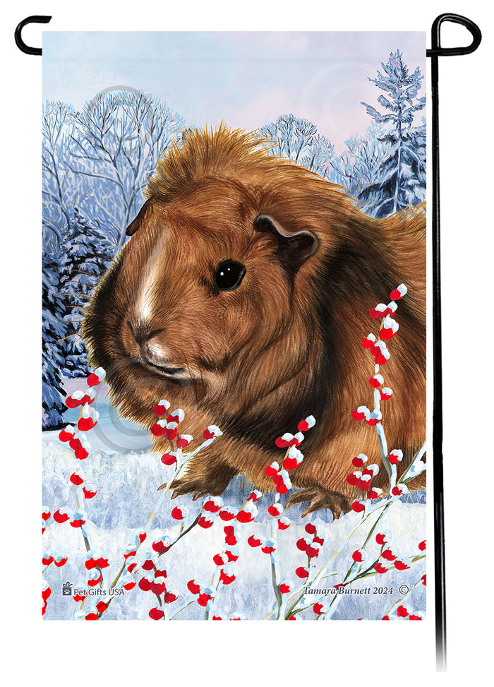 Abyssinian Guinea Pig Winterberries Garden Flags