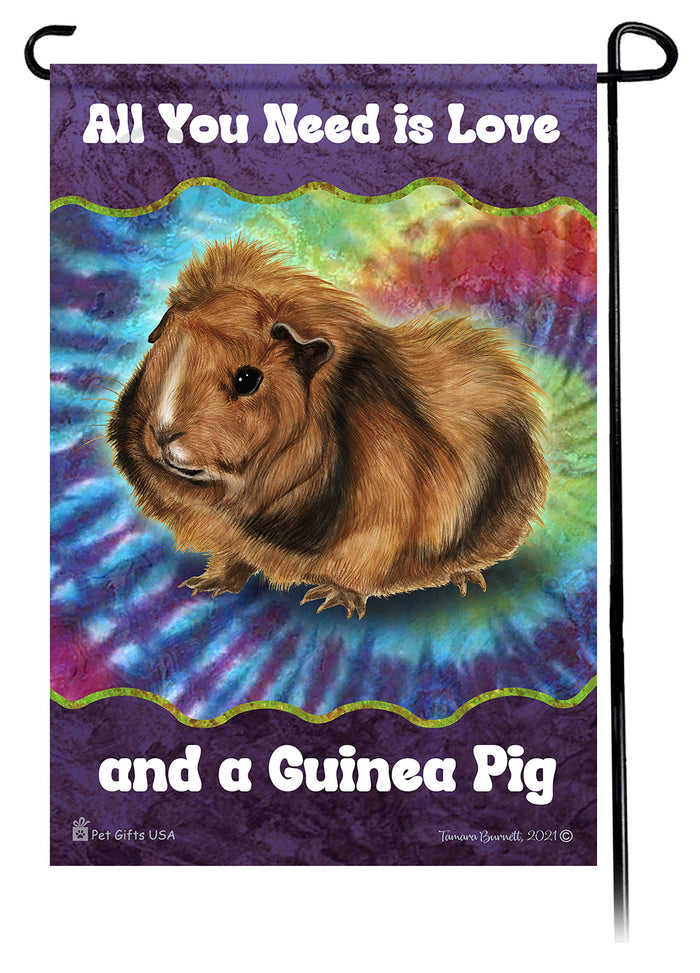 Abyssinian Guinea Pig All You Need Is Love Garden Flags