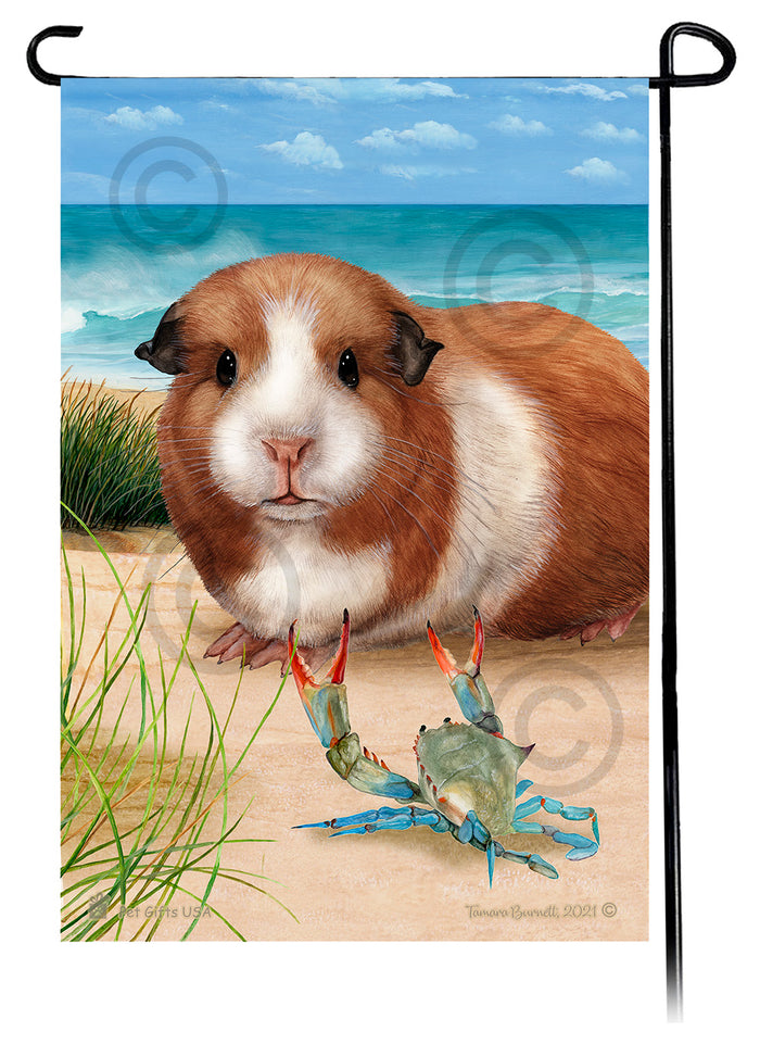 American Guinea Pig Summer Flowers Garden Flag