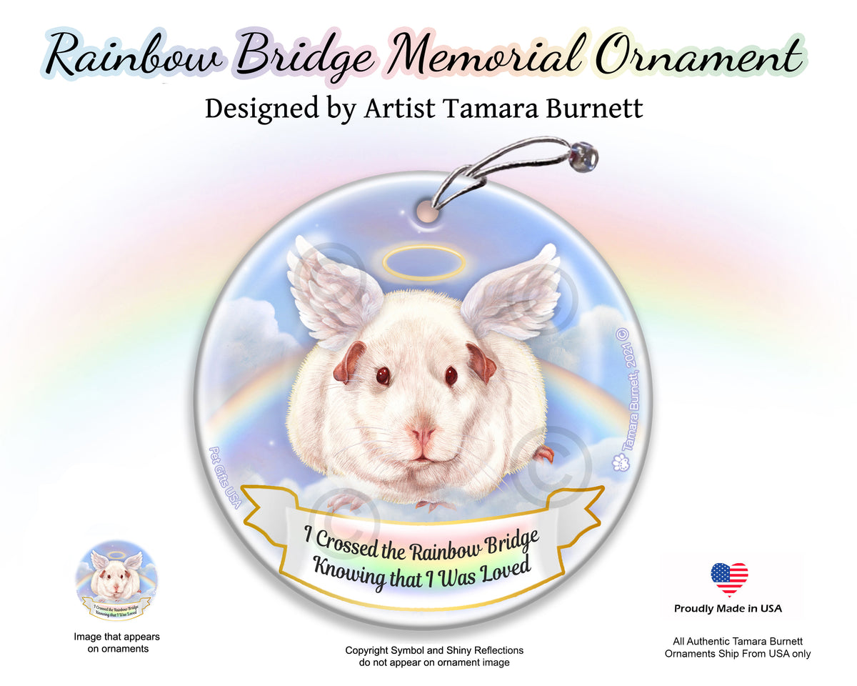 Fancy Rat Pink Eyed White Ornament