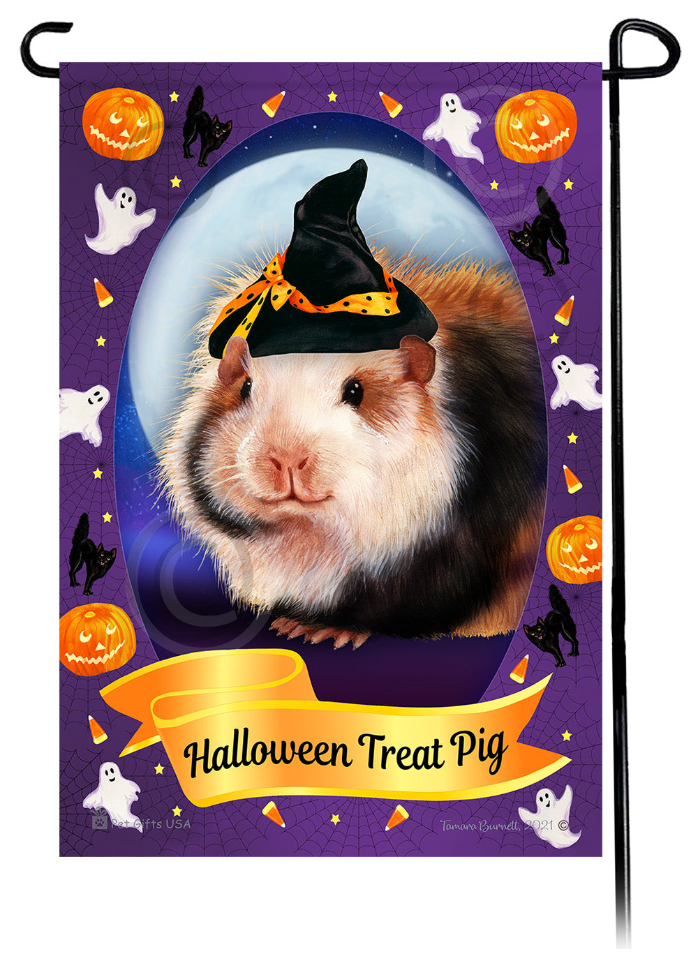 Teddy Bear Guinea Pig Halloween Howls Garden Flags