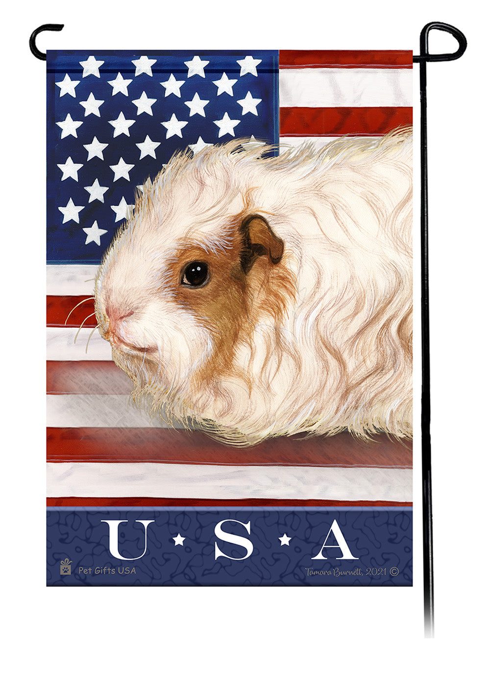 Texel Guinea Pig True Blue Garden Flags