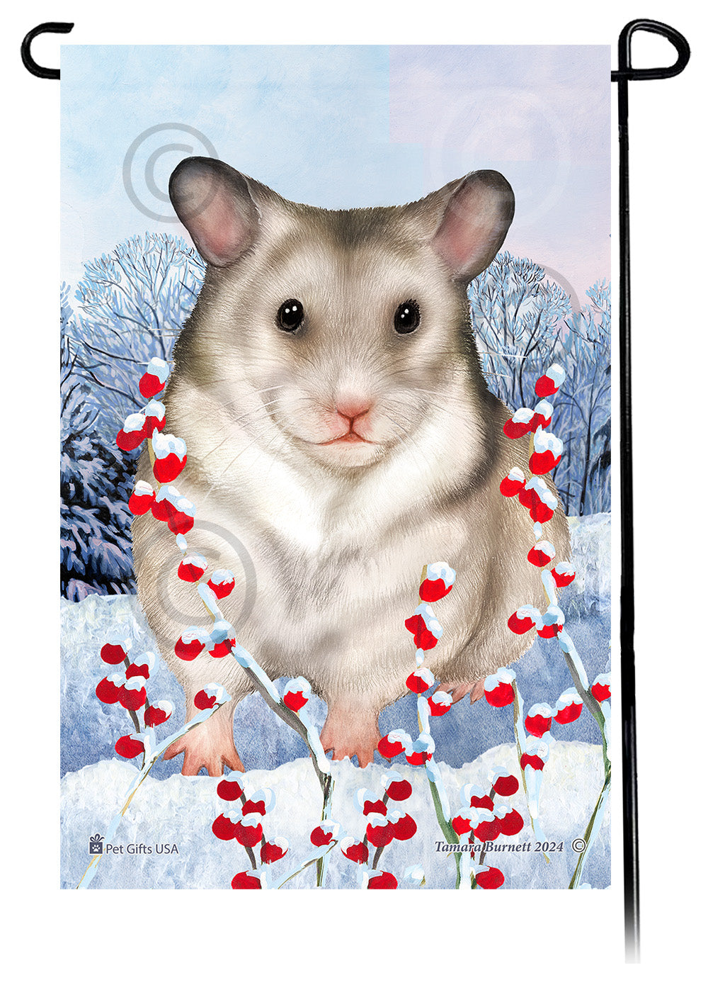 Hamster Winterberries - Garden Flag