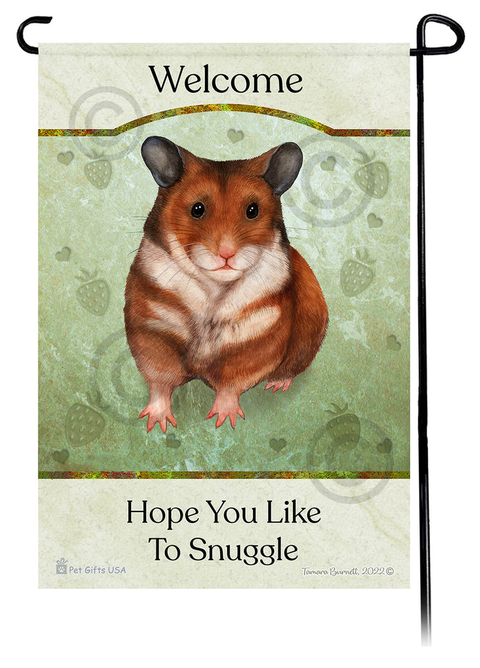 American Hamster Hope You Like To Snuggle Garden Flags