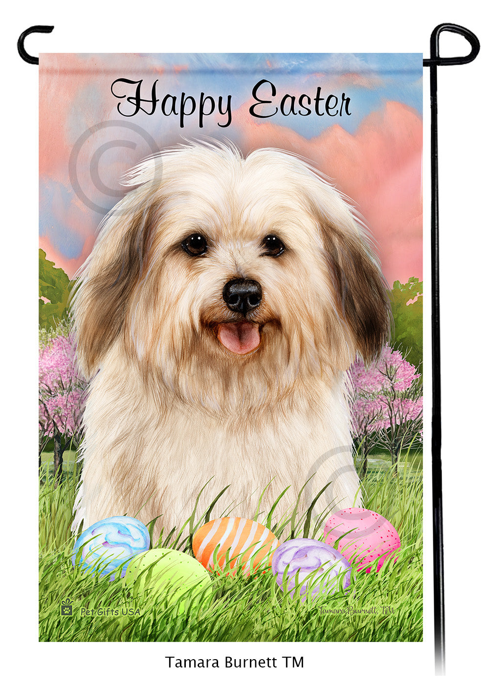 Havanese Happy Easter - Garden Flag