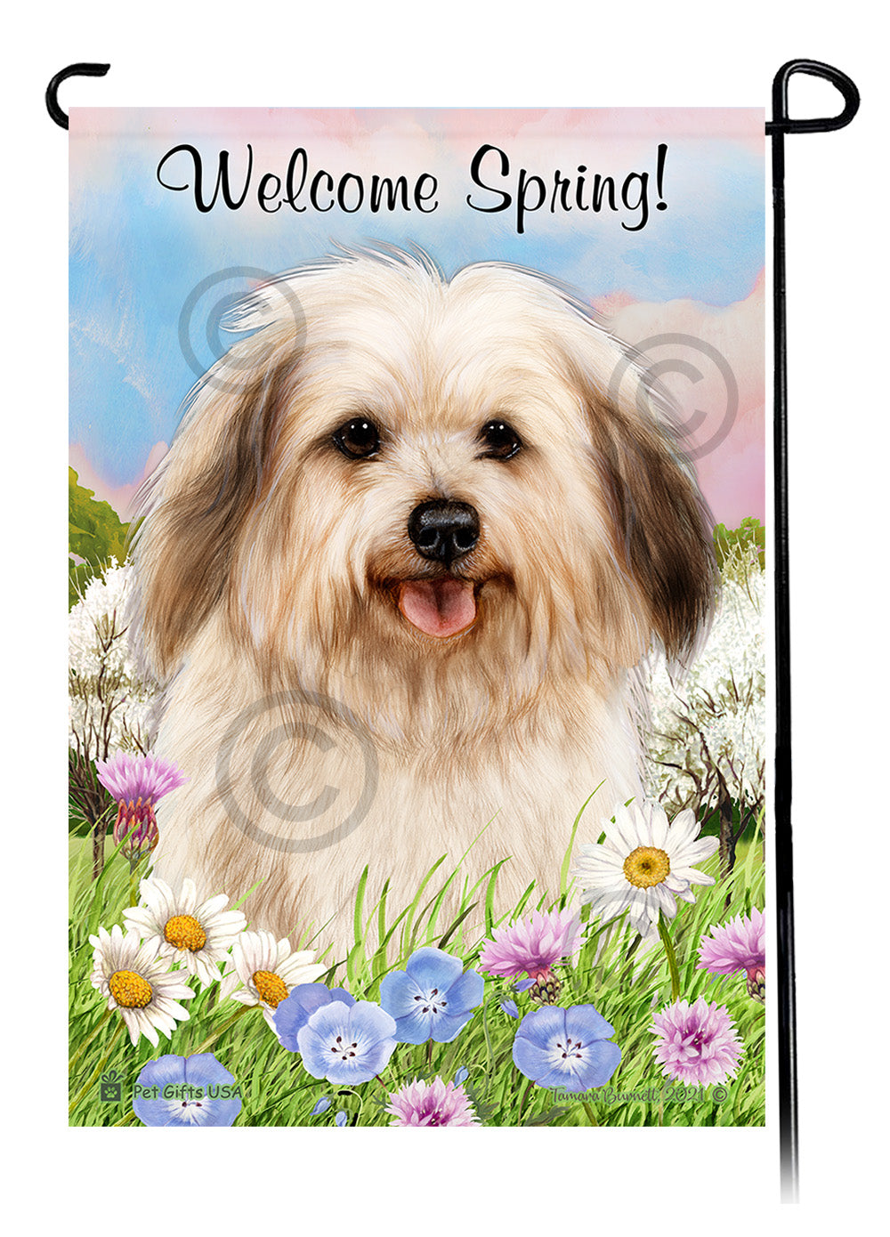 Havanese Welcome Spring - Garden Flag