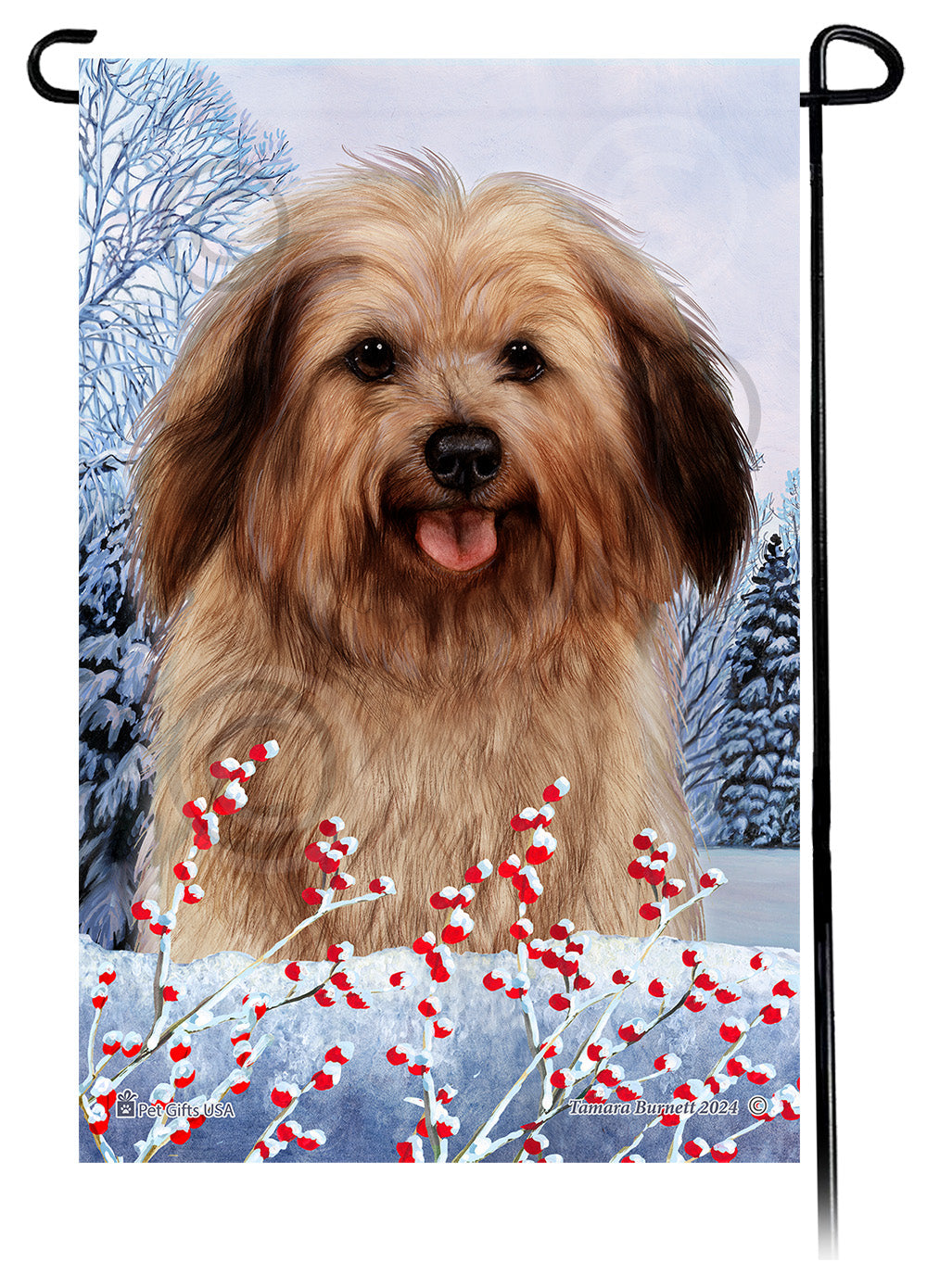 Havanese Winterberries - Garden Flag