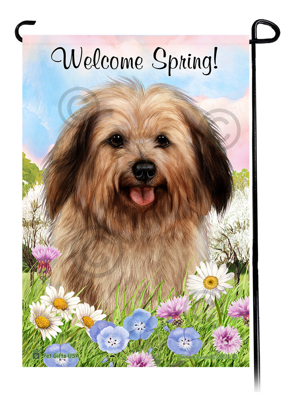Havanese Welcome Spring - Garden Flag