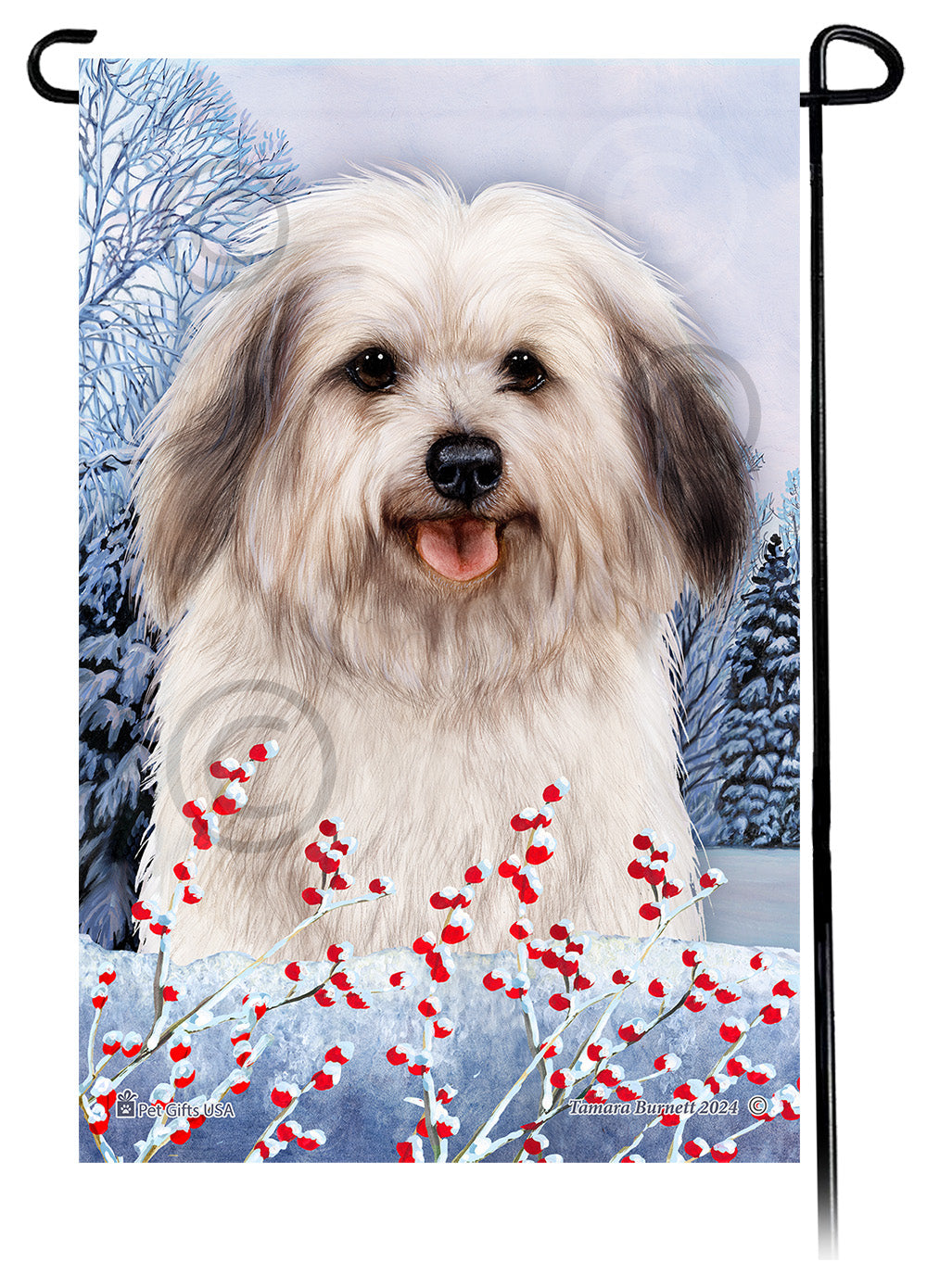 Havanese Winterberries - Garden Flag