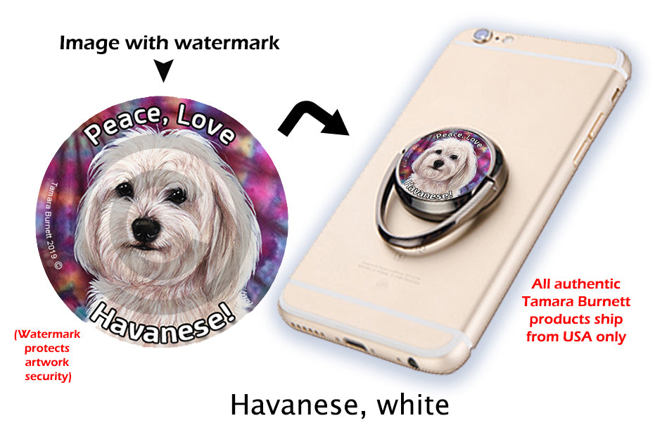 Havanese White Phone Stand
