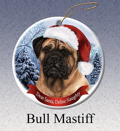 Bullmastiff - Dear Santa, Define Naughty Christmas Ornament