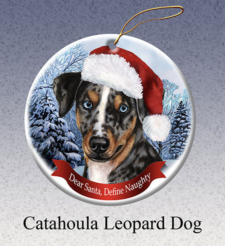 Catahoula Leopard Dog - Dear Santa, Define Naughty Christmas Ornament
