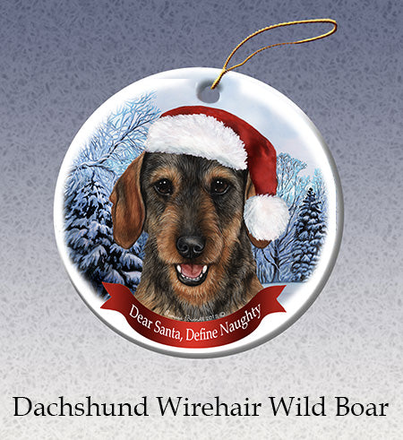 Dachshund Wild Boar - Dear Santa, Define Naughty Christmas Ornament