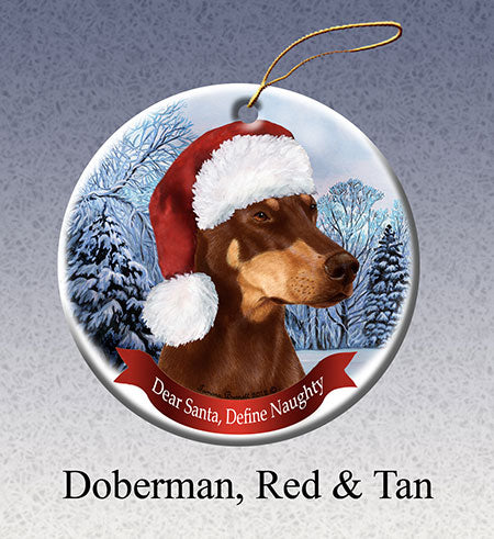 Doberman Red Ornament