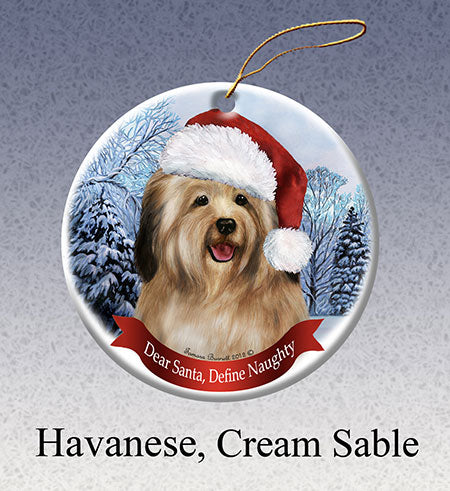 Havanese - Dear Santa, Define Naughty Christmas Ornament