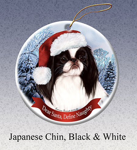 Japanese Chin Black and White Ornament