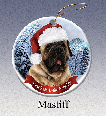 Mastiff - Dear Santa, Define Naughty Christmas Ornament