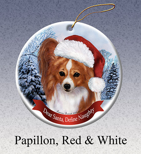 Papillon - Dear Santa, Define Naughty Christmas Ornament
