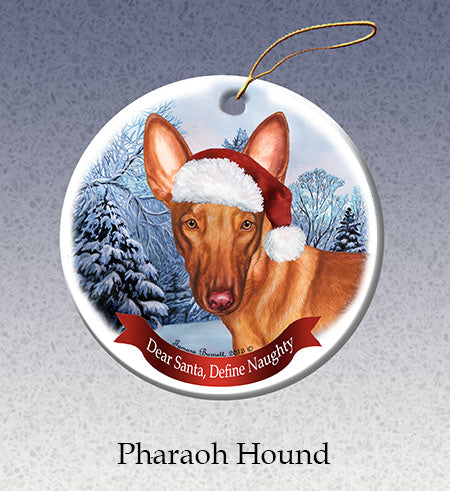 Pharaoh Hound - Dear Santa, Define Naughty Christmas Ornament