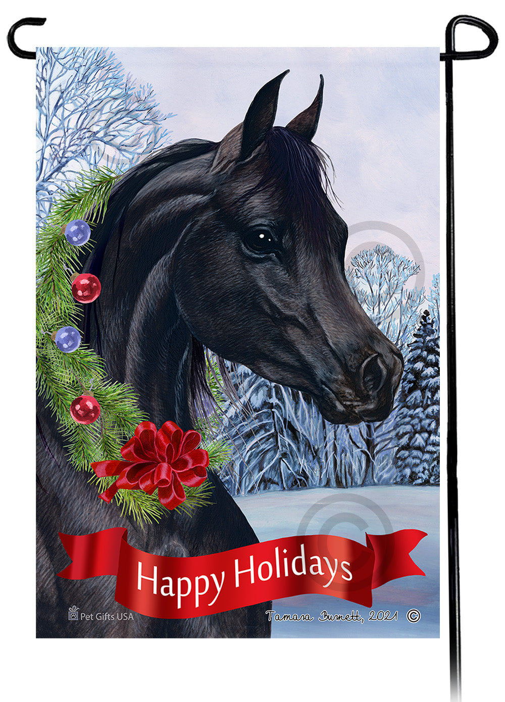 Arabian Horse Dear Santa, Define Naughty - Garden Flag