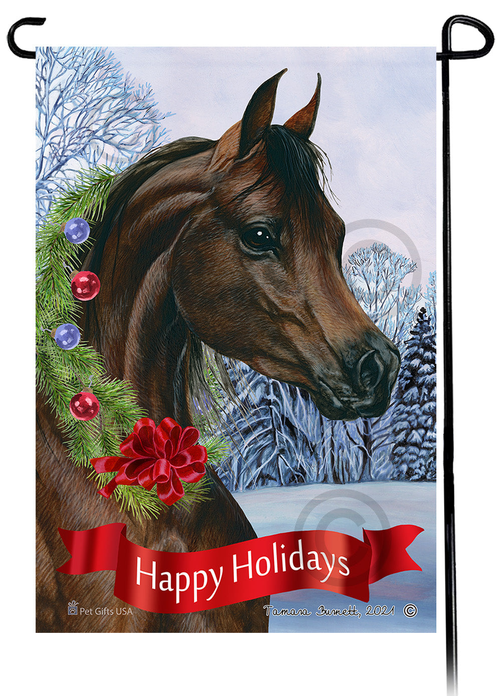 Arabian Horse Dear Santa, Define Naughty - Garden Flag