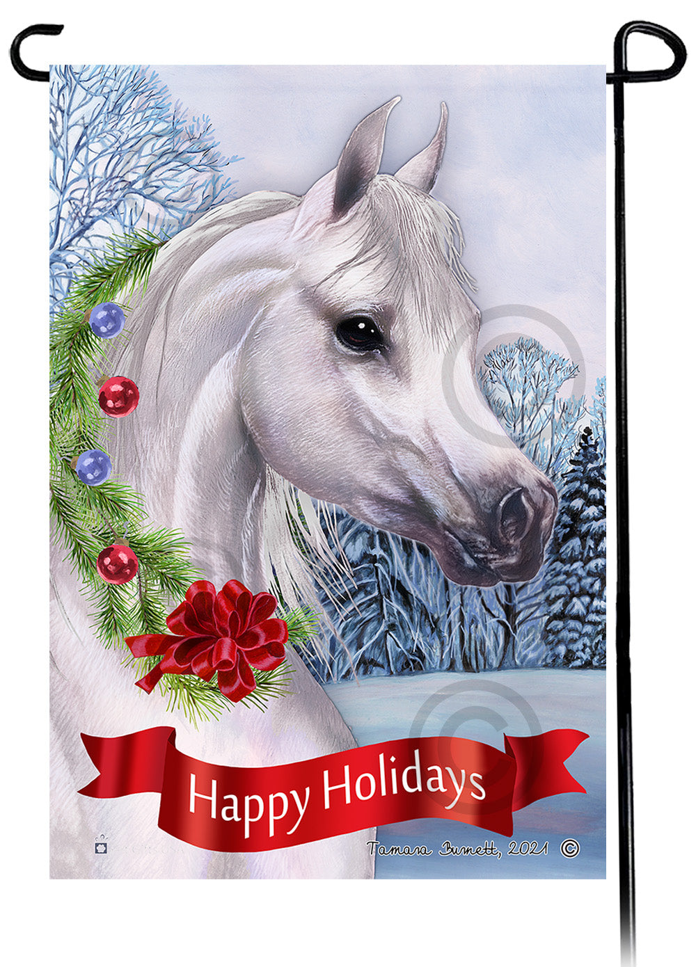 Arabian Horse Dear Santa, Define Naughty - Garden Flag