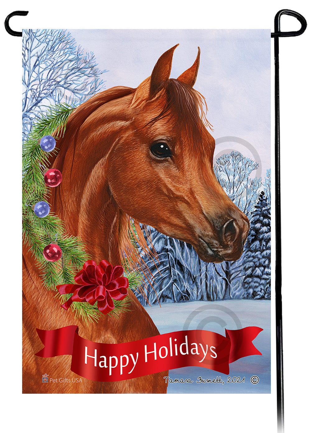 Arabian Horse Dear Santa, Define Naughty - Garden Flag