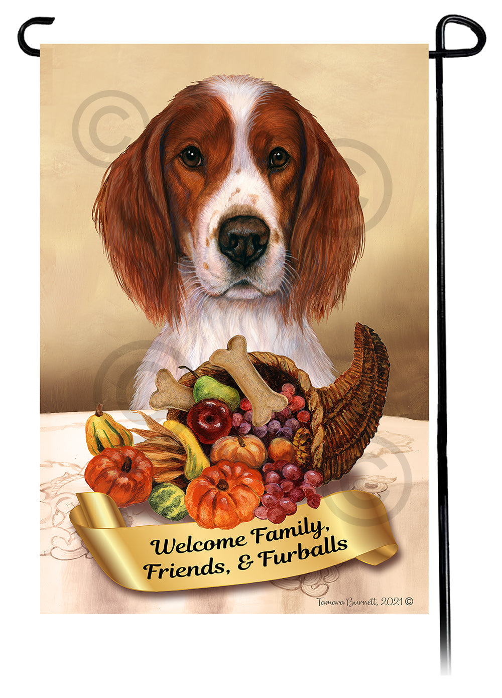 Irish Setter Thanksgiving Garden Flags